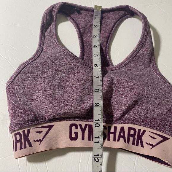GYMSHARK Purple Space Dye Knit Racerback Sports Bra padded Size Small - Picture 4 of 8